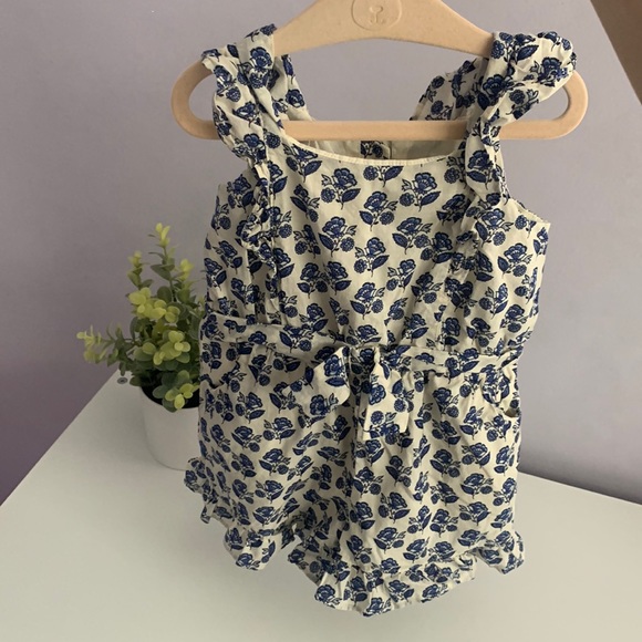 Worn Once Janie and Jack Floral Romper - Picture 1 of 5